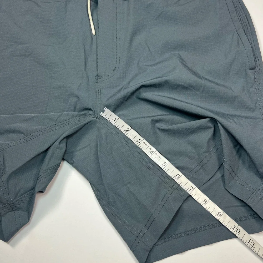 Wellen Board Shorts Mens 34 Slate Blue Ripstop Lace-Up Swim Trunks W-640006